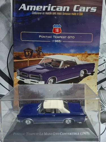 Miniatura Pontiac Tempest GTO 1/43 edição colecionador American Cars