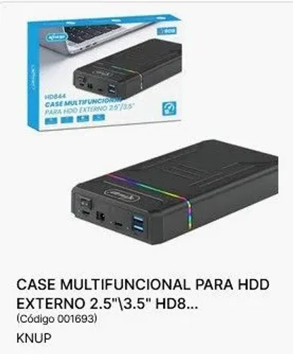 Case com HD de 10TB 