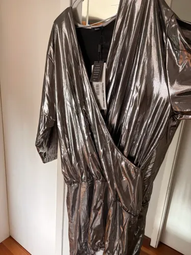 Vestido prata metalizado 