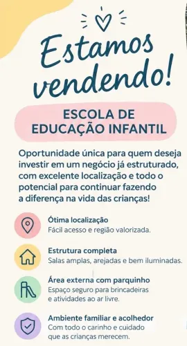 VENDA DE ESCOLA DE EDUCAÇÃO INFANTIL EM BELO HORIZONTE