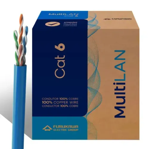 Cabo de rede Multilan Furukawa CAT6 Azul