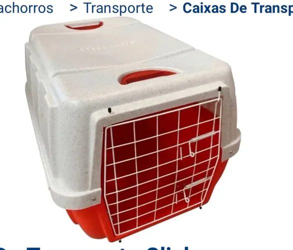 Caixa transporte click News n5 vermelha com rodinha
