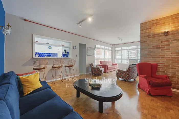 Apartamento mobiliado com vista aberta e boa iluminação em Higienópolis