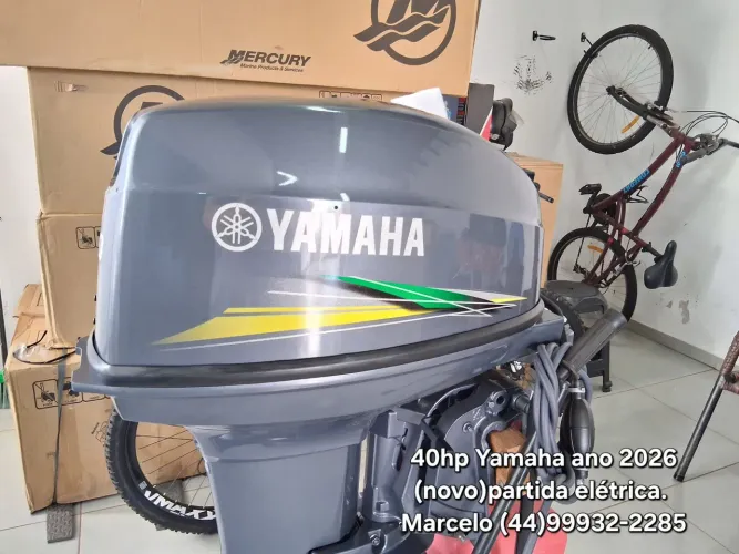 Motor de popa 40hp Yamaha novo,2026,com partida,por motor de menor valor ou parcelo em 18x