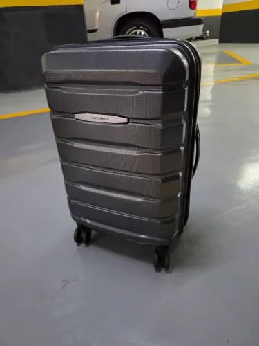 Mala de bordo samsonite pequena, fechamento ziper