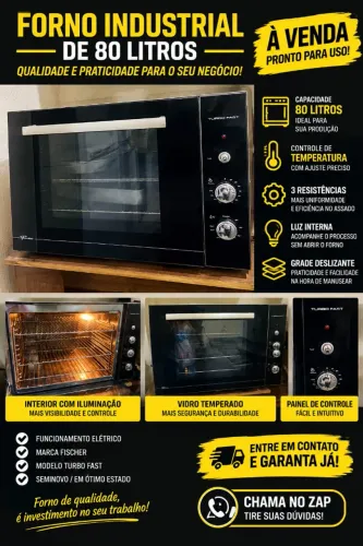 Forno elétrico Fisher turbo 80litros