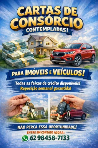Contempladas para imóvel e veículo 