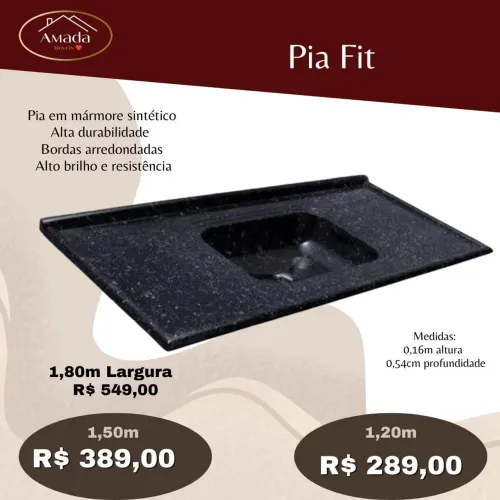 Pia de cozinha fit 1,20m