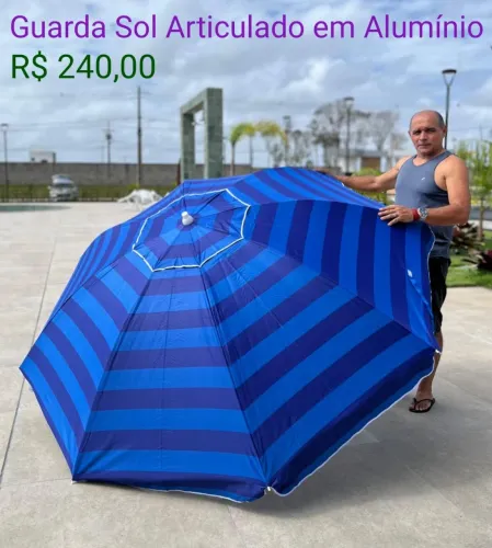Guarda Sol Grande Com Proteção Solar UV Silvercoating