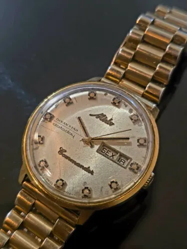 Relógio masculino suíço Mido Commander Ocean Star Datoday 38mm Revisado Swiss Made anos 70
