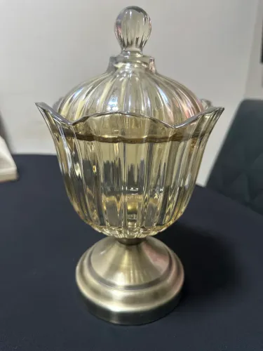 Vaso de vidro decorativo 