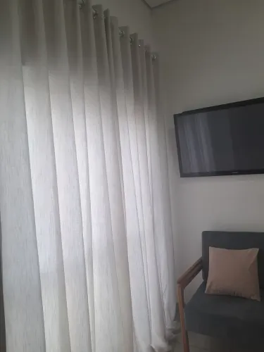 Cortina de luxo gaze de linho com forro,para sala,quarto,porta balcão,.Nova