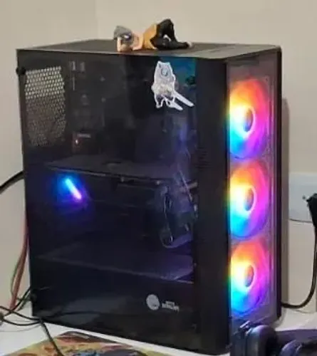Gabinete Gamer Ninja Furia, RGB, Mid Tower, Vidro Temperado, ATX, Micro ATX, Com 3 Fans
