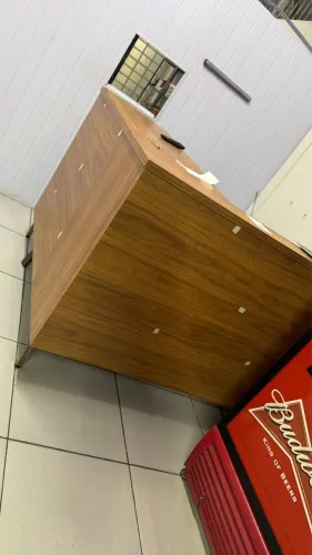 Balcão para escritório 100% mdf marrom 