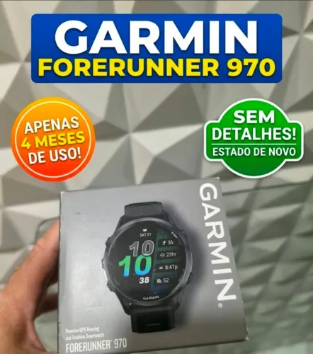 Garmin Forerunner 970 Preto | Ótimo estado + caixa original
