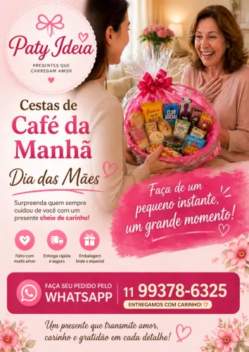 Cesta de Café da Manhã Dia das Mães 