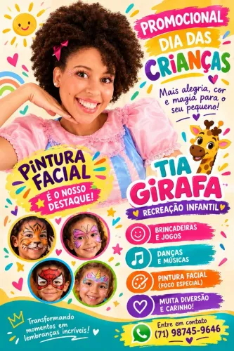 Pintura facial/Pinturinha Infantil / Pintura lúdica