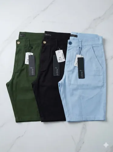 Bermusa masculina de alfaiataria em linho