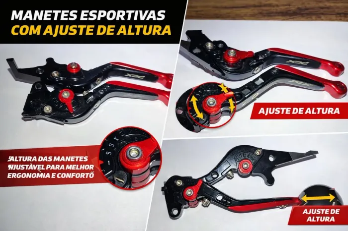 Par de manetes articulado e extensivo 