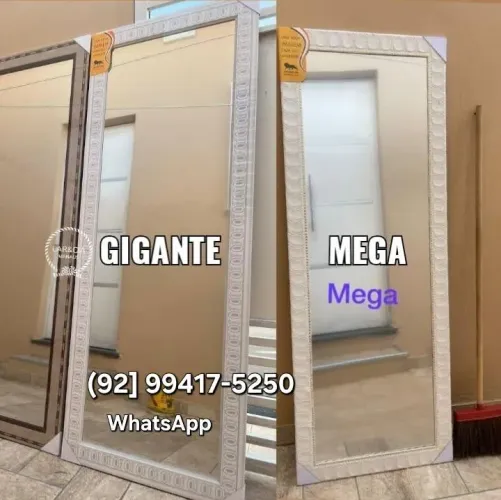 Espelho gigante extra entre outras medidas