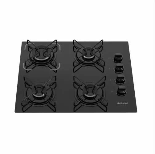  COOKTOP ITATIAIA 4 BOCAS - VIDRO TEMPERADO PRETO 