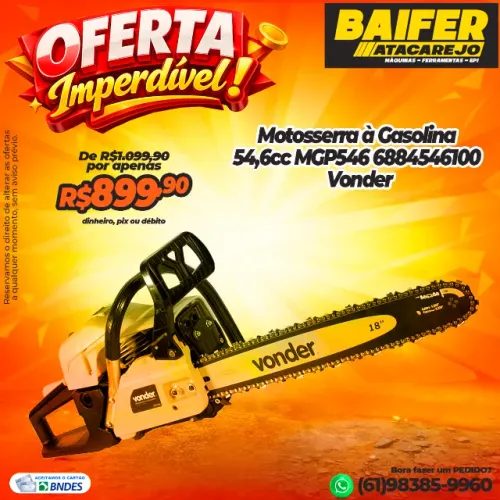 Motosserra à Gasolina 54,6cc MGP546 * Vonder