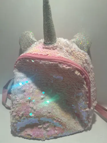 Mochila brilhante Unicórnio (pequena)