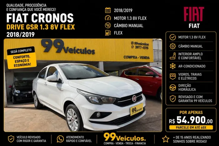 Fiat Cronos Drive GSR 1.3 8V Flex 2019