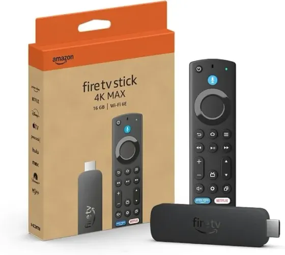 FIRE TV STICK 4K MAX 2ª GERAÇÃO - Wi-Fi 6E, Lacrado e Original