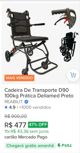 cadeira de transporte D90