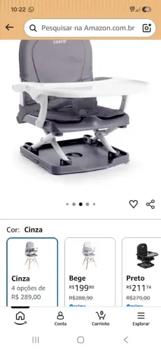 Cadeira de alimentação bebê