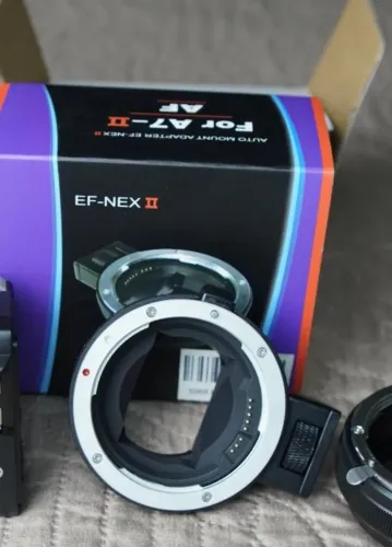 Adaptador lente Canon para câmera Sony eletrônico