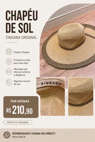CHAPÉU DE SOL ZINGARA ORIGINAL<br><br>ZINGARA ORIGINAL