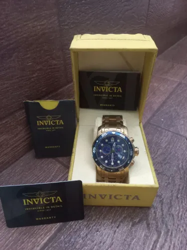 Relógio Invicta Original Dourado Luxo