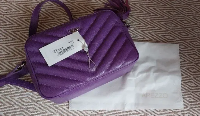 Bolsa roxa original Arezzo nunca usada!!!