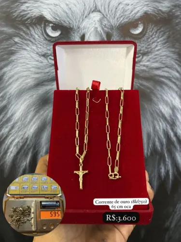 Corrente de ouro 18k nova