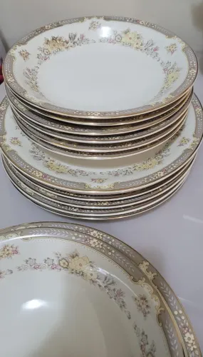 aparelho de jantar schimidt linha Ivory 24 peças