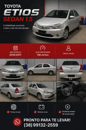 Toyota Etios X Sedan 1.5 Flex 16V 4P Mec. 2017