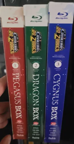 Box Cavaleiros do Zodíaco Bluray volumes 1 ao 3