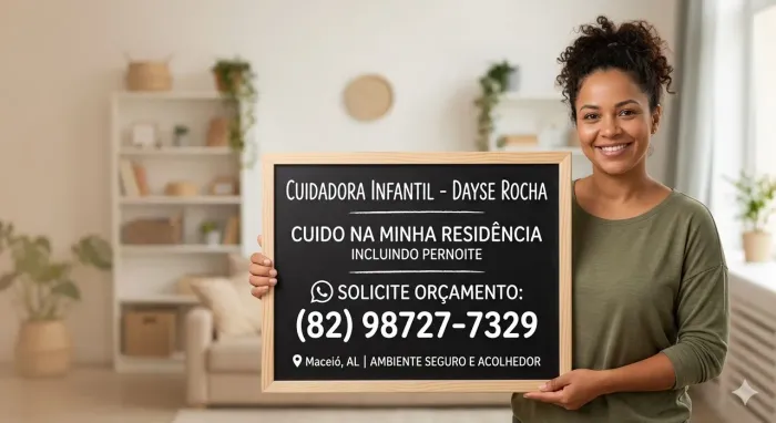 Sou babá cuido pernoite na minha casa.