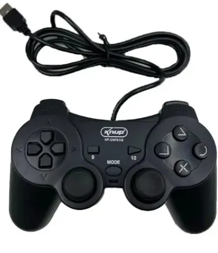 Controle Joystick Usb Com Fio Para Pc E Notebook Knup