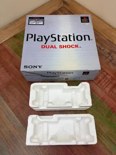 Caixa e Berço para PlayStation 1 Azul e Branca SCPH - 7000