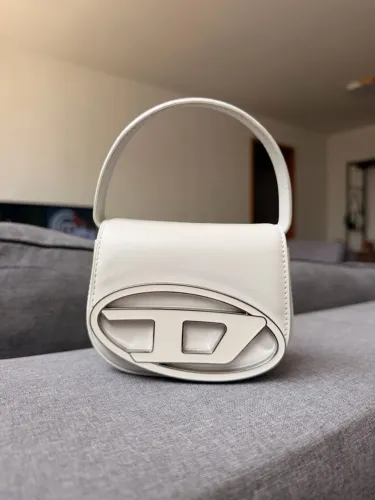 Bolsa Diesel 1DR Mini Branca Couro Original + Dust Bag ? Seminova