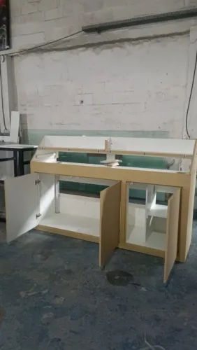 Móvel para aquário de mdf ultra naval 180x50x85 com estrutura de aluminio