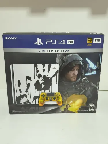 PS4 PRO EDIÇÃO DEATH STRANDING, COMPLETO 