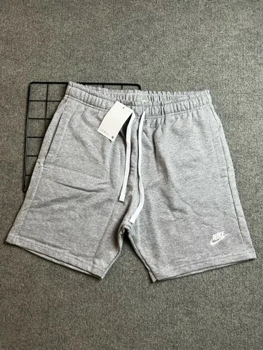 Bermuda Nike Club Moletom Casual Cinza Mescla