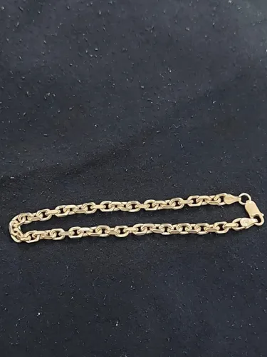 Pulseira de prata modelo cadeado