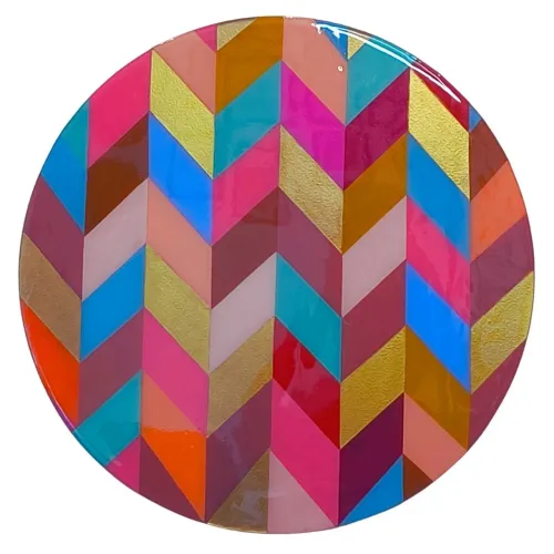 Quadro mandala decorativo em MDF com Resina 