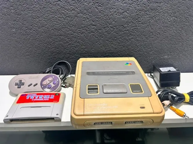 Super Famicom Original (Nintendo Japonês) + Tetris 2 + Kit Completo