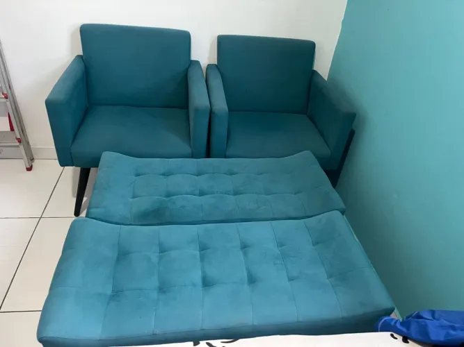 02 Poltrona + 02 Puff